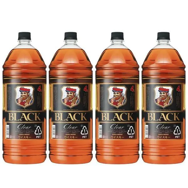 ウイスキー ブラックニッカ 4L 4本 日時指定で最短発送 送料無料  アサヒビール 業務用 ４本入り １ケース　4000ml 4本