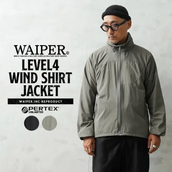 WAIPER.inc ワイパーインク LEVEL4 ウィンドシャツ ジャケット PERTEX UNLIMITED レベル4 ミリタリー ライトアウター 薄手【WP1120】【クーポン対象外】【T】