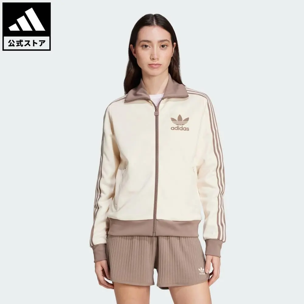 【50％OFFクーポン対象 12/19 0:00～12/26 1:59】 【公式】アディダス adidas 返品可 ライフスタイル クラシック トラックトップ オリジナルス レディース ウェア・服 ジャージ 白 ホワイト JC5807